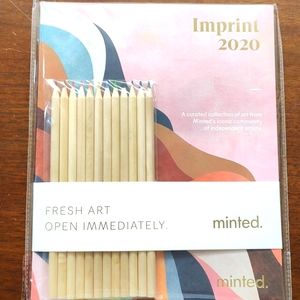Unopened Coloring Book & Colored Pencils